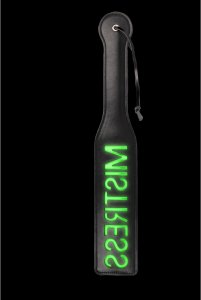Ouch! Glow in the Dark Paddle, wiosło fluorescencyjne zielone, napis MISTRESS
