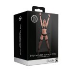 Ouch! Krzyż do wiązania przez drzwi, system regulowany X-Door Strap, czarny