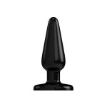 EasyToys Plug anatomiczny 10 cm z mocną przyssawką, czarny, elastyczny materiał