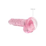 RealRock Crystal Clear 19 cm – przezroczysta maszyna intymna z anatomicznymi detalami