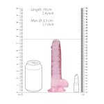 RealRock Crystal Clear 19 cm – przezroczysta maszyna intymna z anatomicznymi detalami