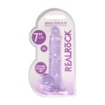 RealRock Crystal Clear 19 cm model z anatomiczną podstawą i przyssawką, transparentny