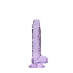 RealRock Crystal Clear 19 cm model z anatomiczną podstawą i przyssawką, transparentny