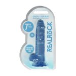 RealRock Crystal Clear model z anatomicznymi kulkami, 19 cm, przyssawka, przezroczysty
