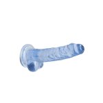 RealRock Crystal Clear model z anatomicznymi kulkami, 19 cm, przyssawka, przezroczysty