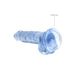 RealRock Crystal Clear model z anatomicznymi kulkami, 19 cm, przyssawka, przezroczysty