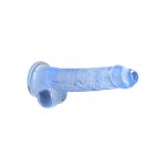 RealRock Crystal Clear model z przyssawką 21 cm, anatomiczna podstawa, przezroczysty