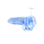 RealRock Crystal Clear model z przyssawką 21 cm, anatomiczna podstawa, przezroczysty