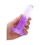 RealRock Crystal Clear 13,5 cm – przezroczysty model z przyssawką, anatomiczny, TPR