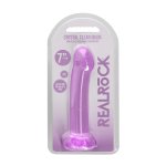RealRock Crystal Clear 17 cm – transparentny model z przyssawką, anatomiczny, TPE