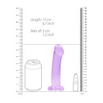 RealRock Crystal Clear 17 cm – transparentny model z przyssawką, anatomiczny, TPE