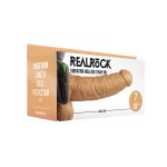RealRock Hollow Strap-On 18 cm z regulowanym paskiem i wibracjami – anatomiczny model