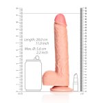 RealRock Model Prosty 25,5 cm – system mocowania, powierzchnia anatomiczna, elastyczny TPE