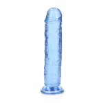 RealRock Crystal Clear model z przyssawką 18 cm – przezroczysta maszyna intymna, TPE