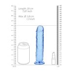 RealRock Crystal Clear model z przyssawką 18 cm – przezroczysta maszyna intymna, TPE
