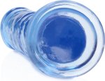 RealRock Crystal Clear model z przyssawką 18 cm – przezroczysta maszyna intymna, TPE