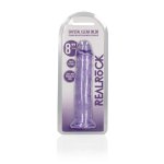 RealRock Crystal Clear model 20 cm – anatomiczny model z przyssawką, silikon medyczny