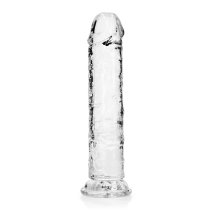 RealRock Crystal Clear model 20 cm z mocną przyssawką – przezroczysty, elastyczny TPE