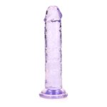 RealRock Crystal Clear – Transparentny model z przyssawką 14,5 cm, gładka powierzchnia