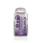 RealRock Crystal Clear – Transparentny model z przyssawką 14,5 cm, gładka powierzchnia