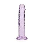 RealRock Crystal Clear – Transparentny model z przyssawką 14,5 cm, gładka powierzchnia