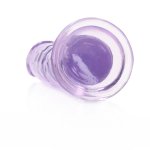 RealRock Crystal Clear – Transparentny model z przyssawką 14,5 cm, gładka powierzchnia