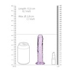RealRock Crystal Clear – Transparentny model z przyssawką 14,5 cm, gładka powierzchnia