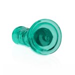 RealRock Crystal Clear – Transparentny model z przyssawką 14,5 cm, anatomiczna tekstura