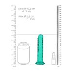 RealRock Crystal Clear – Transparentny model z przyssawką 14,5 cm, anatomiczna tekstura