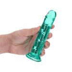 RealRock Crystal Clear – Transparentny model z przyssawką 14,5 cm, anatomiczna tekstura