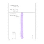 RealRock Crystal Clear – podwójny model anatomiczny 45 cm, przezroczysty, wodoodporny