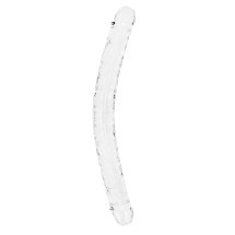 RealRock Crystal Clear podwójny model intymny 45 cm – przezroczysta, nieporowata forma