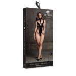 Le Desir Cyllene Bodystocking S-XL, Jednoczęściowy, Golf, Czarny, Modelujący Materiał