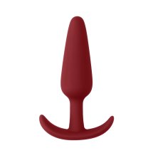Shots Toys Korek anatomiczny cienki silikonowy czarny – smukły model z podstawą