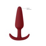 Shots Toys Korek anatomiczny cienki silikonowy czarny – smukły model z podstawą
