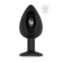 SONO No.91 Plug silikonowy z ruchomą kulką, czarny, 9,5 cm, szeroka podstawa