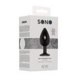 SONO No.91 Plug silikonowy z ruchomą kulką, czarny, 9,5 cm, szeroka podstawa