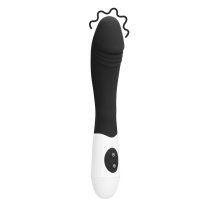 GC by Shots – silikonowy wibrator żebrowany 19 cm, 10 programów, czarny, ergonomiczny