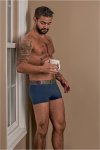 Male Power Avant-Garde Szorty Enhancer M – kieszeń wspierająca, kolażowy wzór