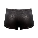 Male Power Black Cobra mini szorty S – elastyczne, wzór skóry węża, czarne