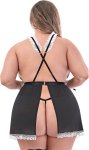 Magic Silk Dirty Duster Sukienka Dress Up Plus Size – koronka, fartuch, mankiety