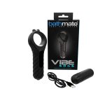 Bathmate Vibe Edge – silikonowy pierścień z systemem wibracji, 10 trybów, czarny