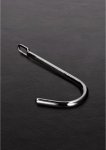 Steel Bondage hak stalowy z dwoma pierścieniami, 1,2 cm, gładka powierzchnia
