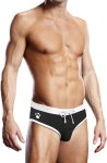 Prowler Swim Briefs S czarne męskie figi kąpielowe, oddychający materiał