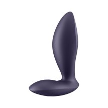 Satisfyer Plug Power silikonowy model wibrujący, Bluetooth, czarny, wodoodporny