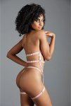 Allure Claire Harness Set – dwuczęściowy zestaw z regulacją pasków, czarny