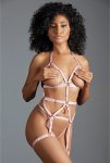 Allure Claire Harness Set – dwuczęściowy zestaw z regulacją pasków, czarny