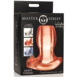 XR Brands Tunnel Plug L - podświetlany ekspander anatomiczny LED, transparentny TPE