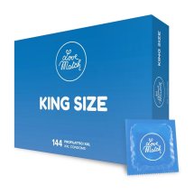 Love Match King Size komfortowe prezerwatywy XXL 60 mm, 144 sztuki, anatomiczne