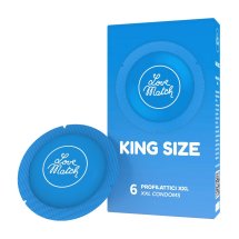Love Match King Size prezerwatywy 60 mm duży rozmiar, 6 sztuk, lateks naturalny